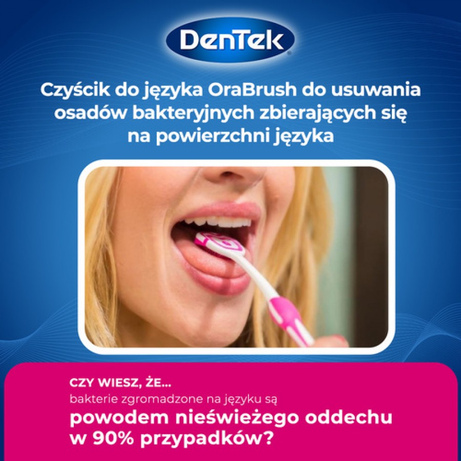 Zdjęcie produktu - 2 DENTEK Czyścik do języka ze szczoteczką Orabrush