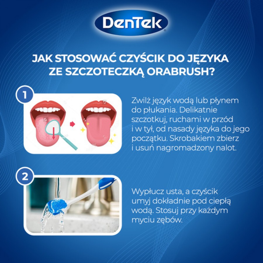 Zdjęcie produktu - 4 DENTEK Czyścik do języka ze szczoteczką Orabrush