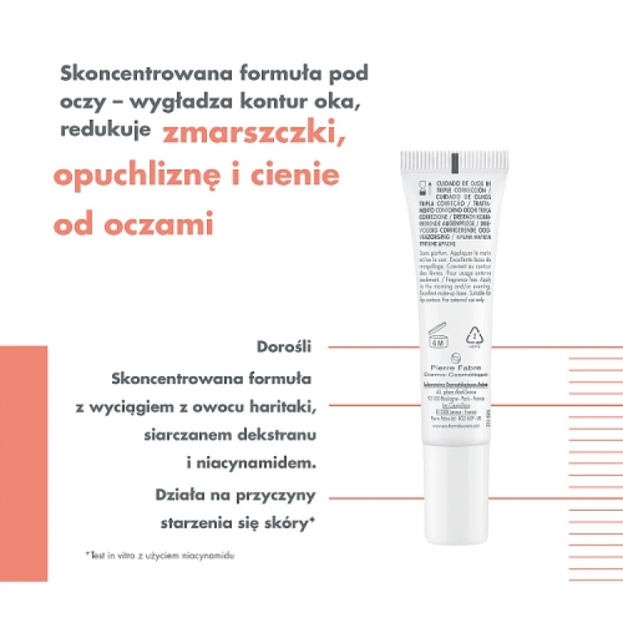Zdjęcie produktu - 2 AVENE HYALURON ACTIV B3 Krem pod oczy, 15ml