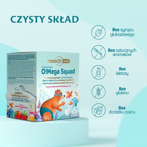 Miniaturka artykułu - #0 Revolife O!Mega Squad smak malinowo-truskawkowy, 30 saszetek