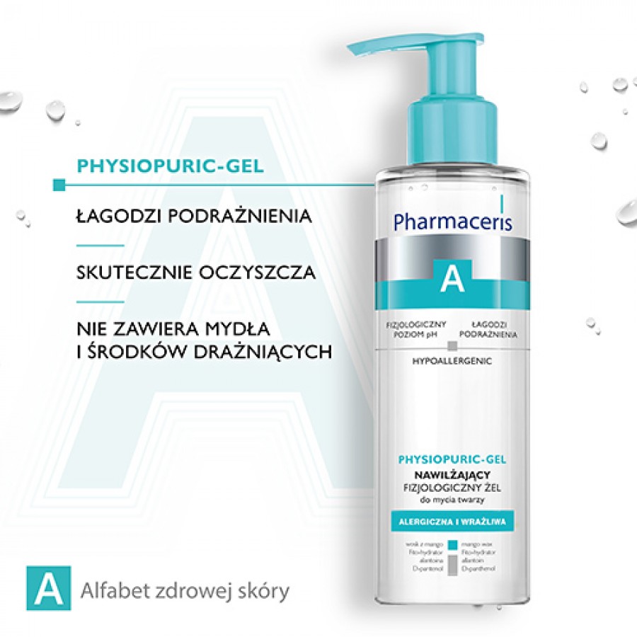 Zdjęcie produktu - 2 PHARMACERIS A PHYSIOPURIC-GEL Nawilżający fizjologiczny żel do mycia twarzy - 190 ml
