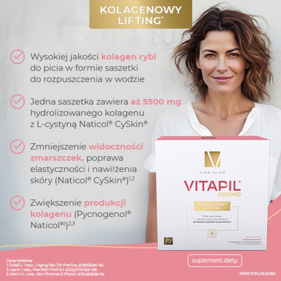 Zdjęcie produktu - 2 VITAPIL Dermo Kolagenowy lifting, 30sasz.