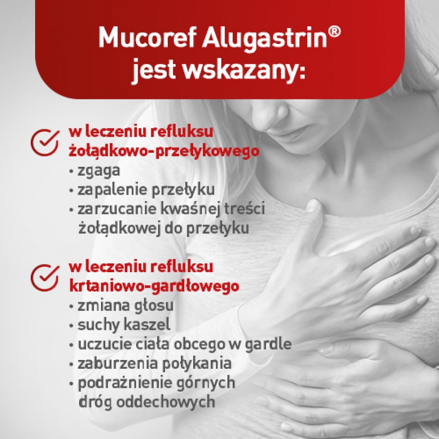 Miniaturka artykułu - #1 Mucoref Alugastrin, 14sasz.x15ml