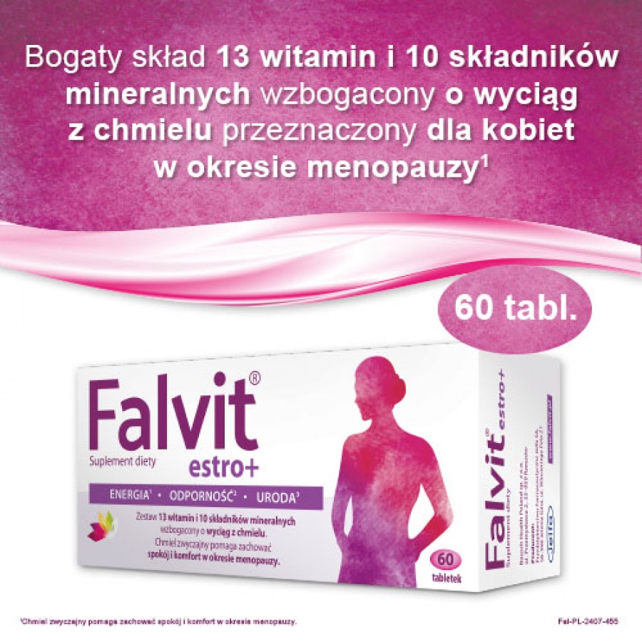 Miniaturka artykułu - #0 FALVIT estro+ 60tabletek