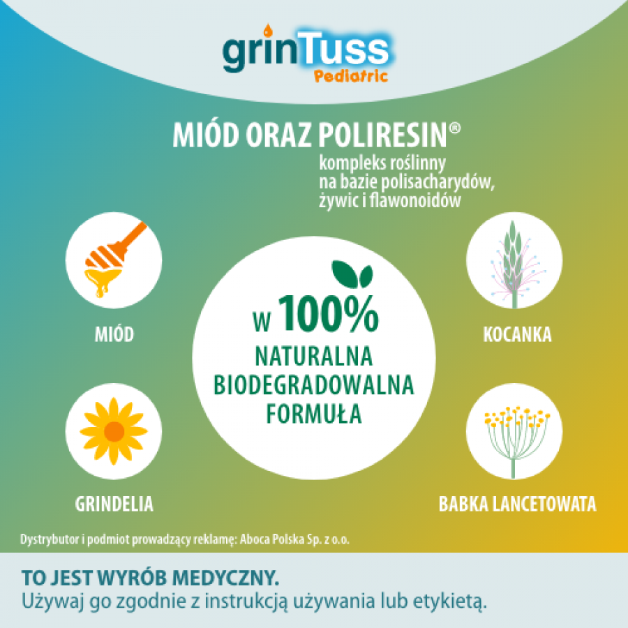 Zdjęcie produktu - 2 GrinTuss Pediatric syrop, 180g