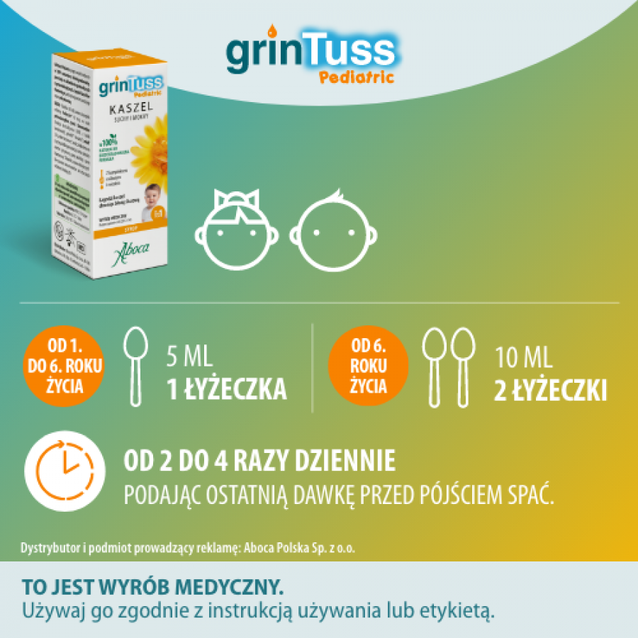 Zdjęcie produktu - 5 GrinTuss Pediatric syrop, 180g
