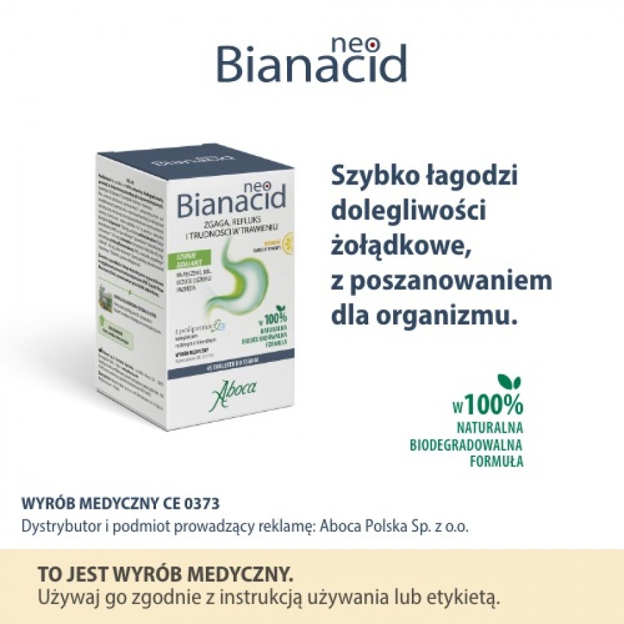 Miniaturka artykułu - #0 ABOCA Neobianacid smak cytrynowy, 45 tabl. do ssania