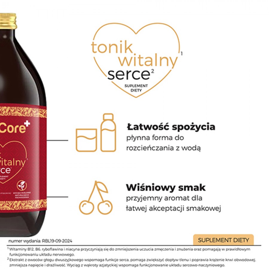 Zdjęcie produktu - 4 VITACORE Tonik witalny Serce, 1000ml