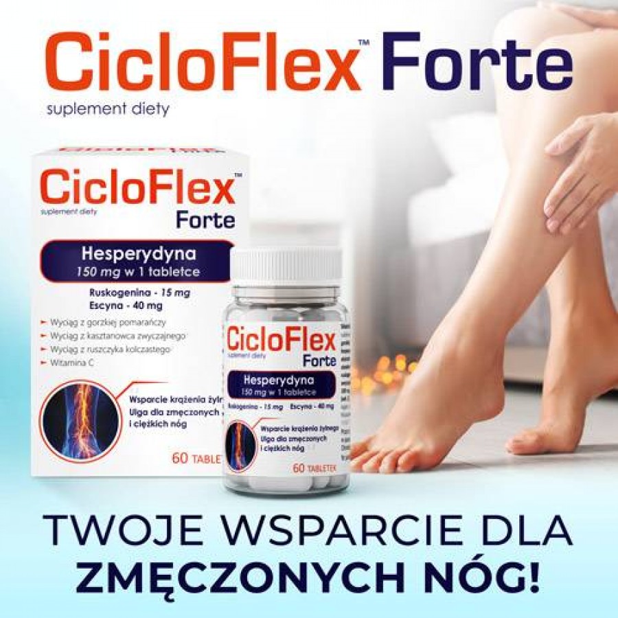 Miniaturka artykułu - #0 DOMOWA APTECZKA CicloFlex Forte, 60 tabl.