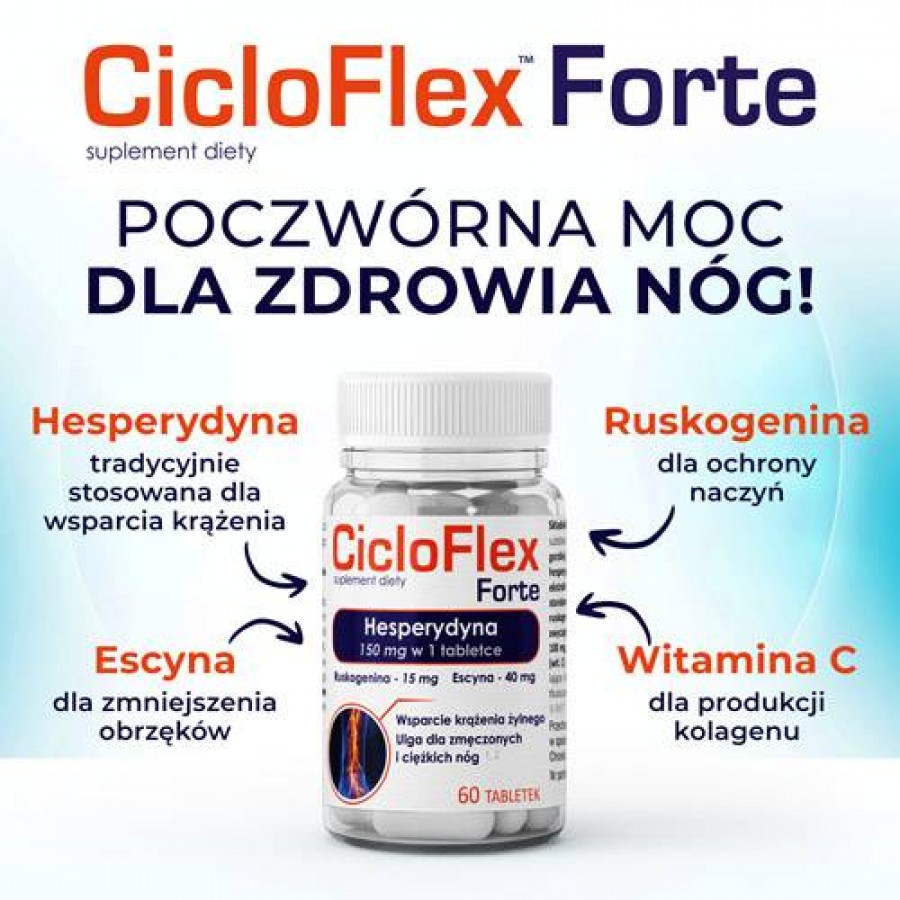 Miniaturka artykułu - #1 DOMOWA APTECZKA CicloFlex Forte, 60 tabl.