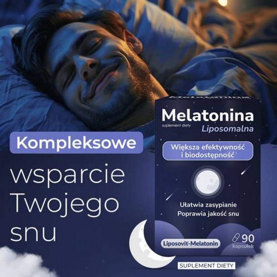 Zdjęcie produktu - 3 DOMOWA APTECZKA Melatonina Liposomalna, 90 kaps