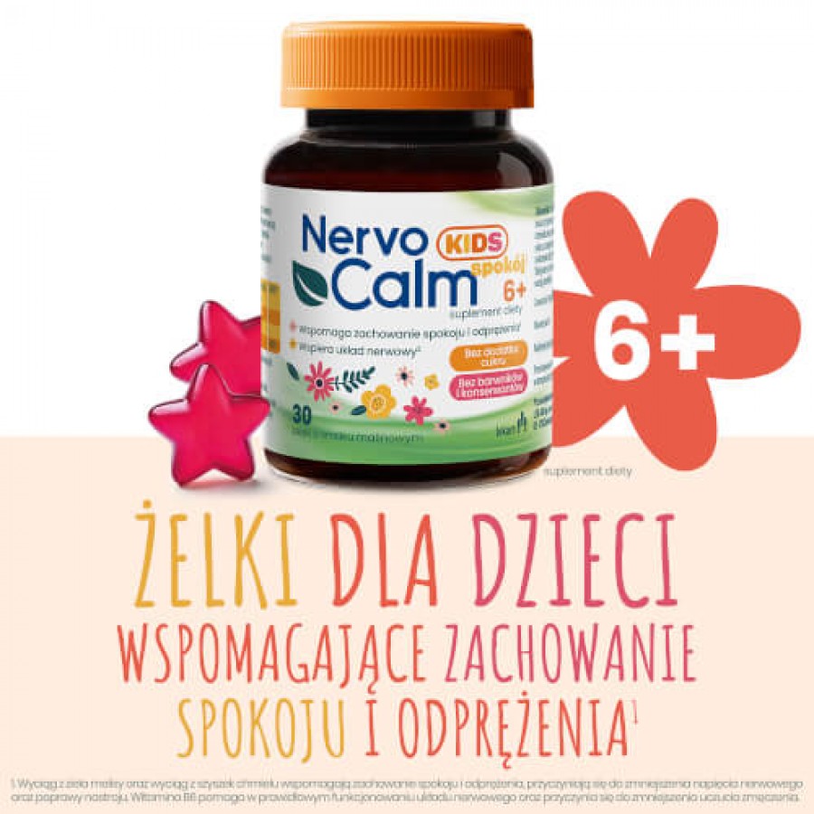 Miniaturka artykułu - #0 NervoCalm Kids spok&oacute;j 6+, 30 żelek - suplement diety z melisą dla dzieci