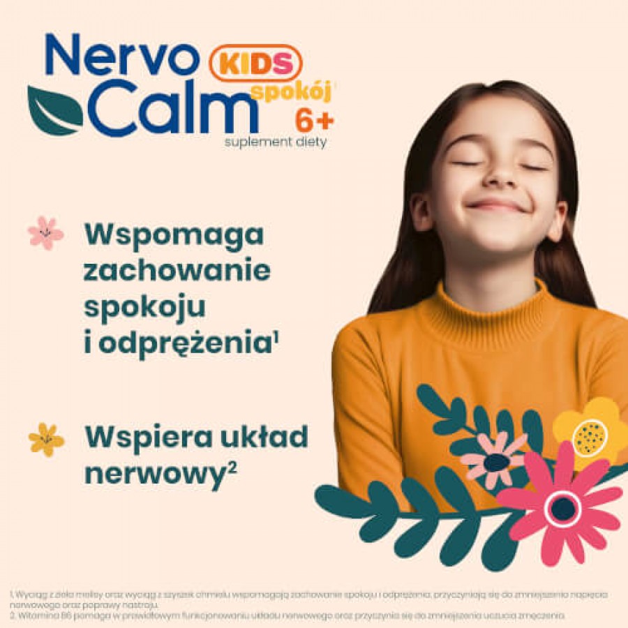 Miniaturka artykułu - #1 NervoCalm Kids spok&oacute;j 6+, 30 żelek - suplement diety z melisą dla dzieci