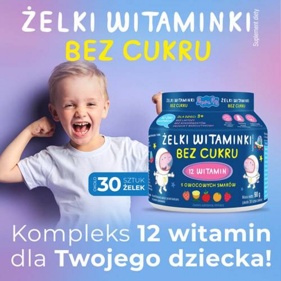 Miniaturka artykułu - #0 DOMOWA APTECZKA Żelki Witaminki bez cukru dla dzieci, 90g