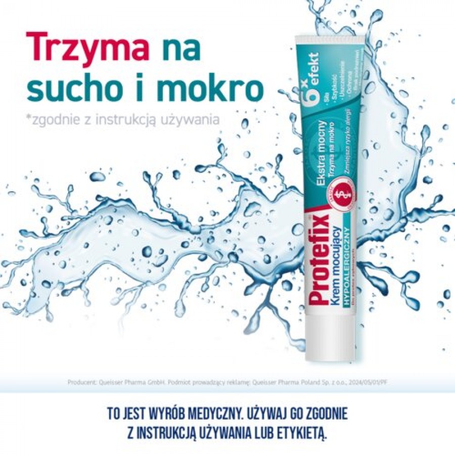 Miniaturka artykułu - #1 PROTEFIX Krem mocujący hypoalergiczny - 47 g 