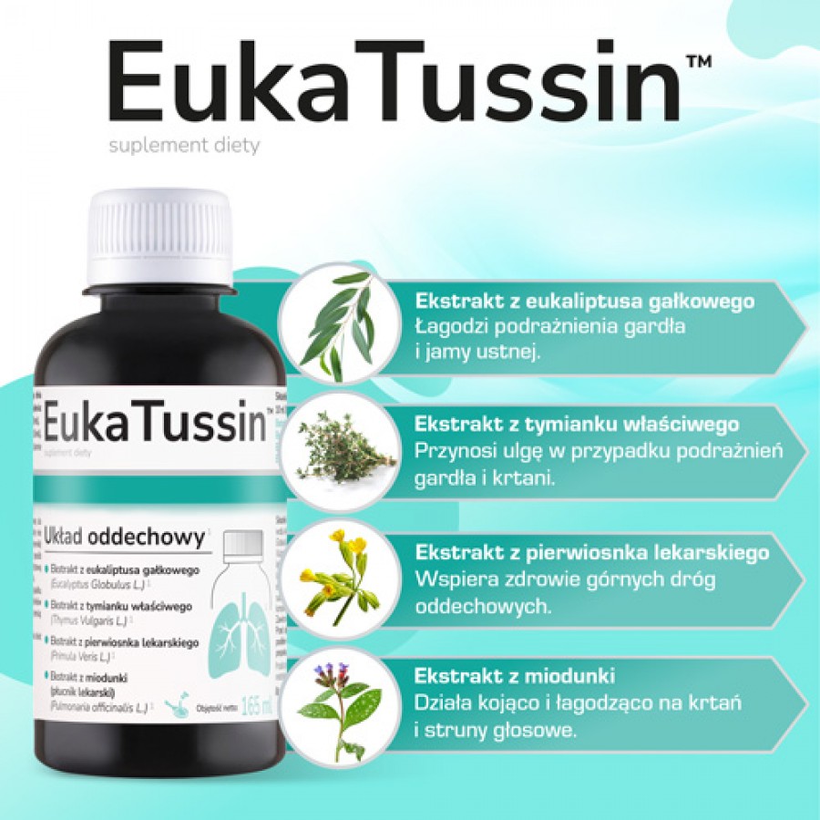Zdjęcie produktu - 2 DOMOWA APTECZKA EukaTussin, 165 ml