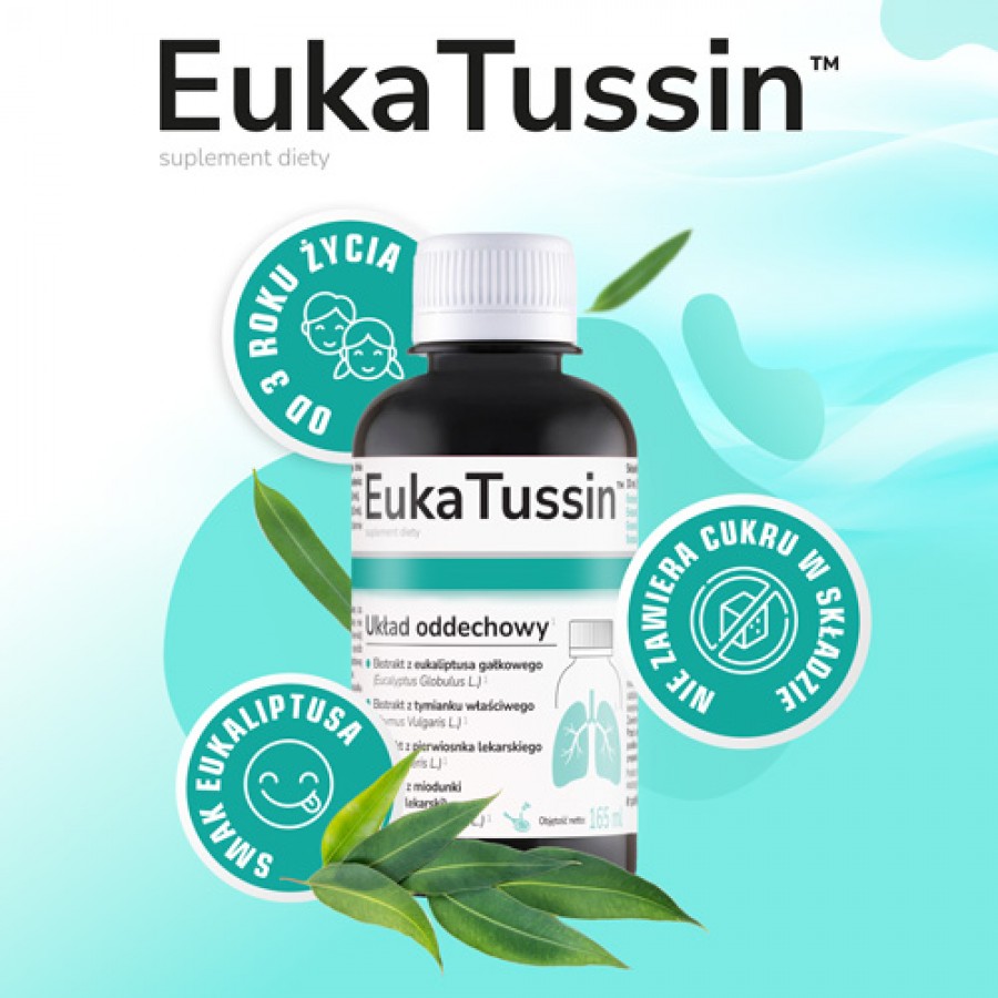Zdjęcie produktu - 3 DOMOWA APTECZKA EukaTussin, 165 ml