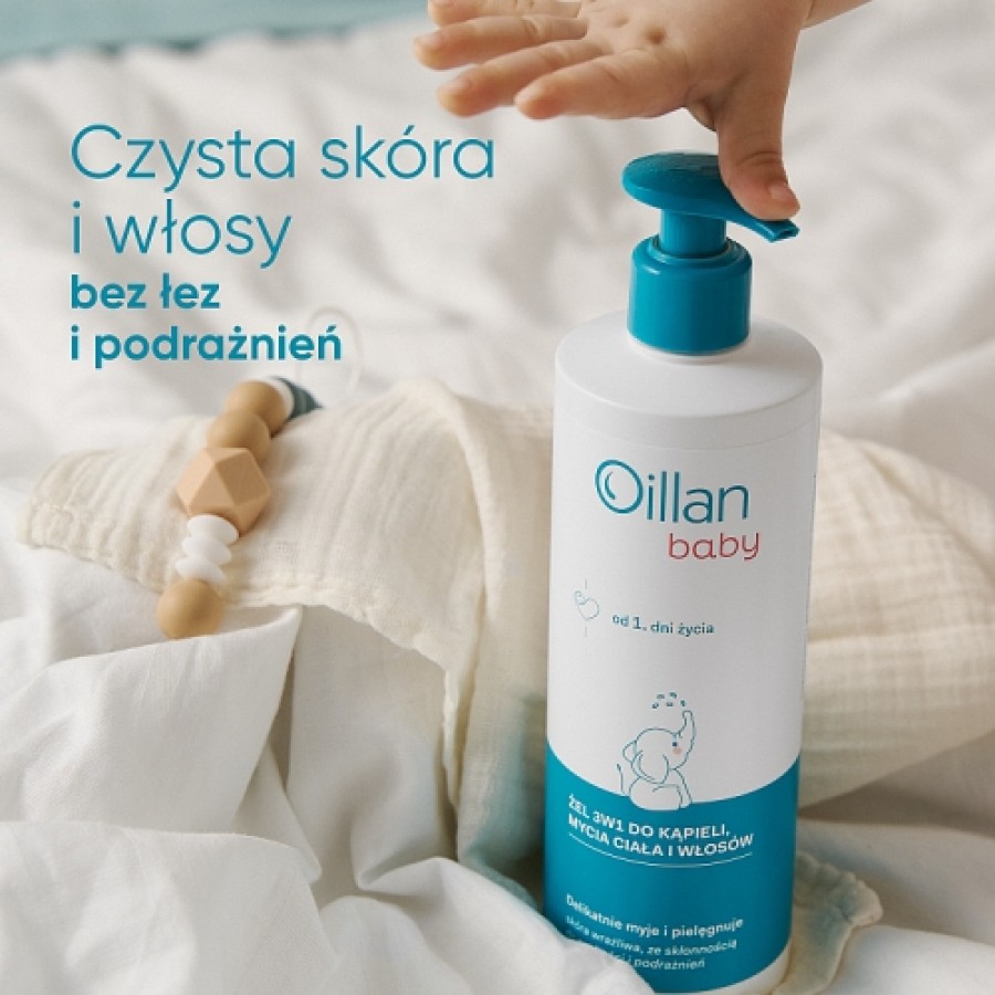 Zdjęcie produktu - 4 OILLAN Baby Żel 3w1 do kąpieli, mycia ciała i włos&oacute;w, 750ml