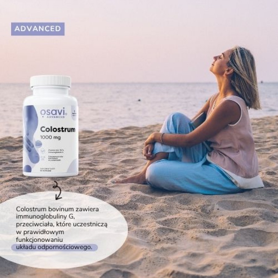 Miniaturka artykułu - #0 OSAVI Colostrum 1000 mg, 60 kaps.