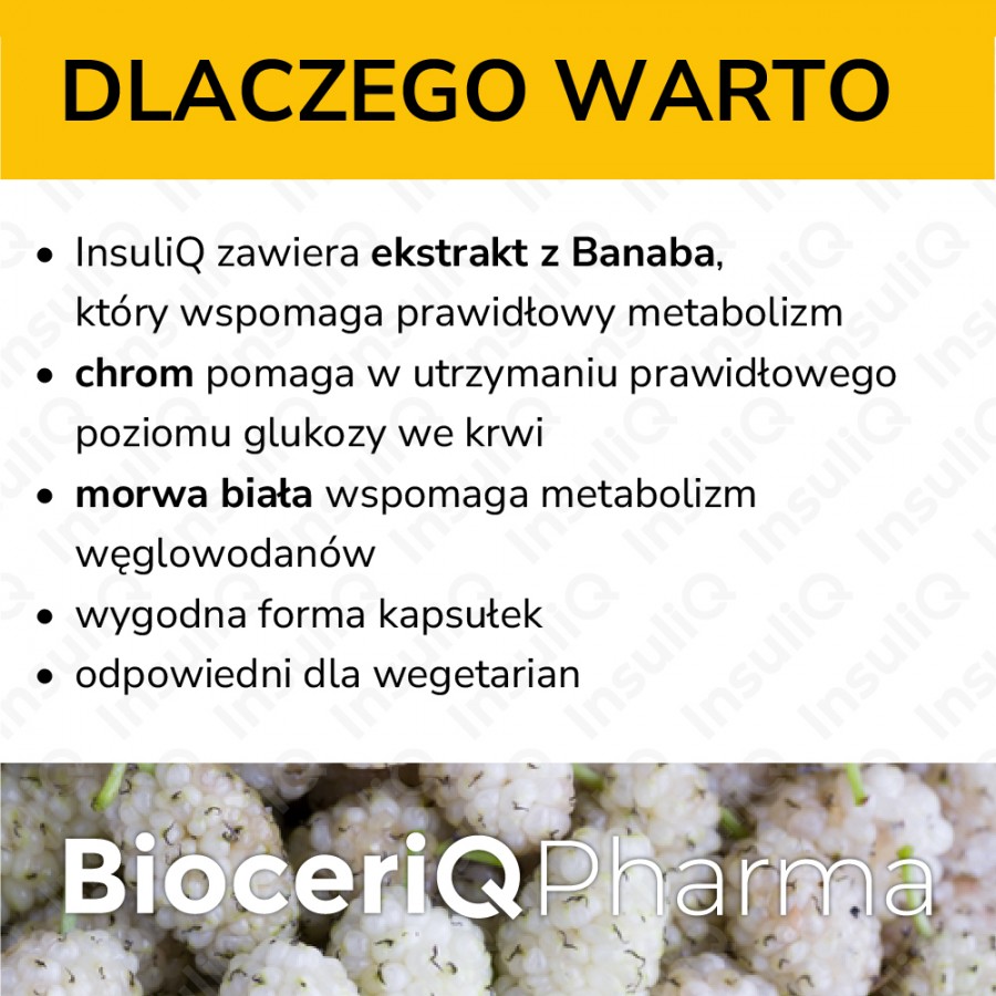 Zdjęcie produktu - 4 BioceriQ Pharma InsuliQ, 60 kaps.