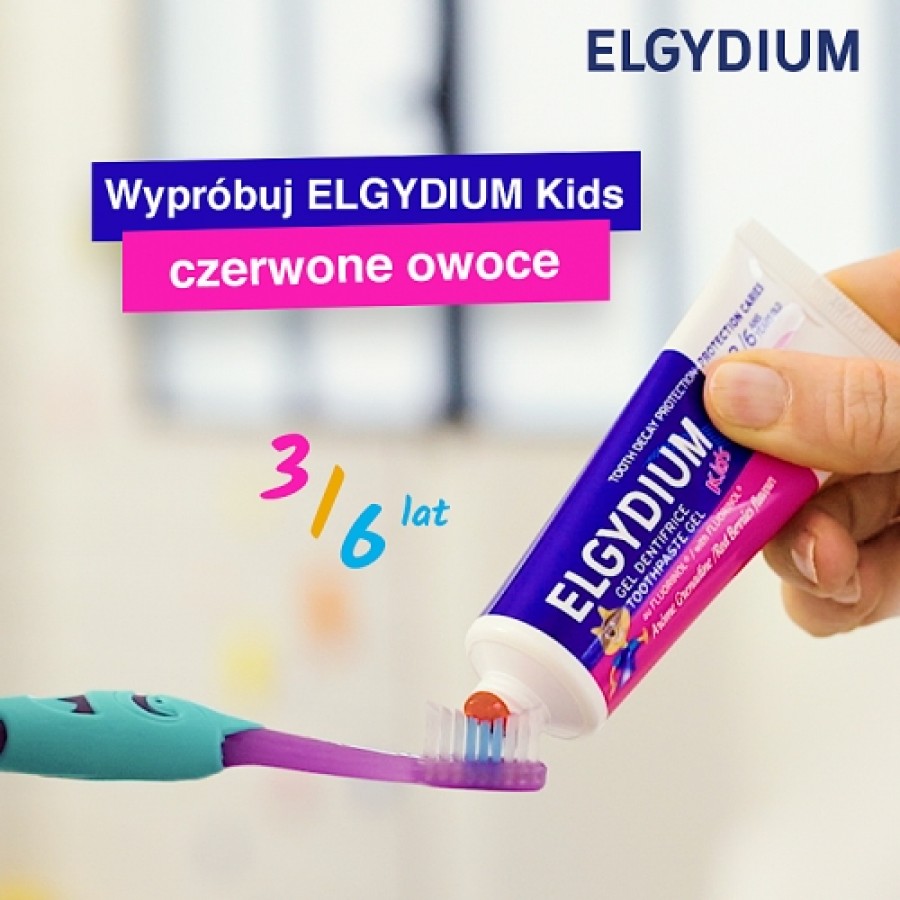 Miniaturka artykułu - #1 ELGYDIUM Pasta Dla Dzieci O Smaku Czerwonych Owoc&oacute;w, 50 ml