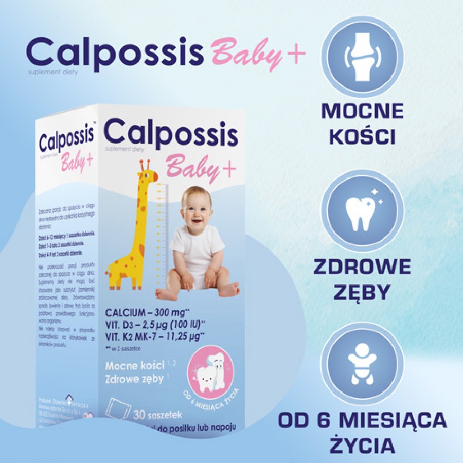 Miniaturka artykułu - #1 DOMOWA  APTECZKA Calpossis Baby +, 30Ssasz.