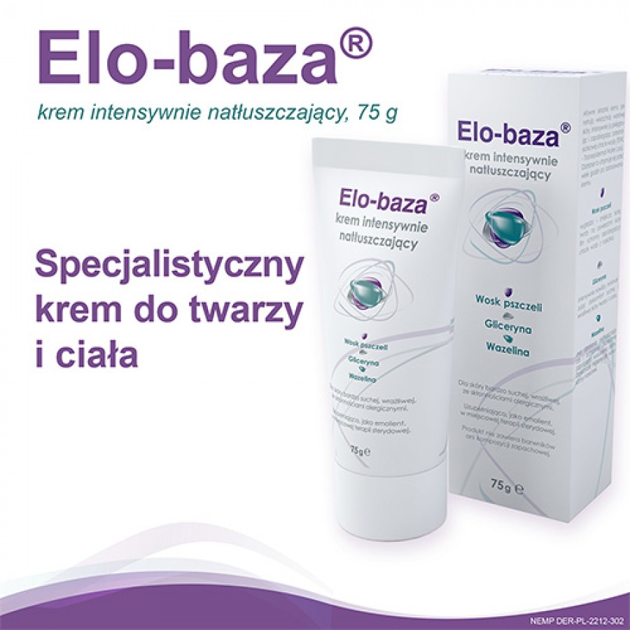 Miniaturka artykułu - #0 ELO-BAZA Krem intensywnie natłuszczający, 75g
