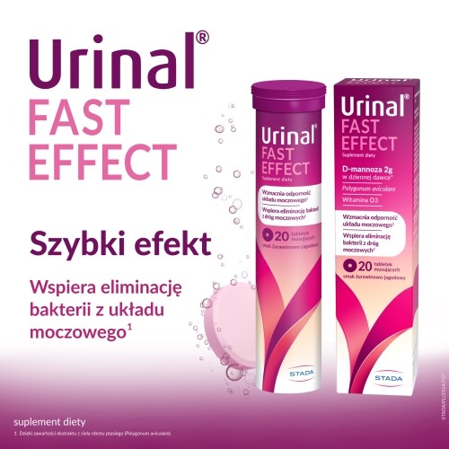Miniaturka artykułu - #0 URINAL Fast Effect, 20 tabletek musujących 