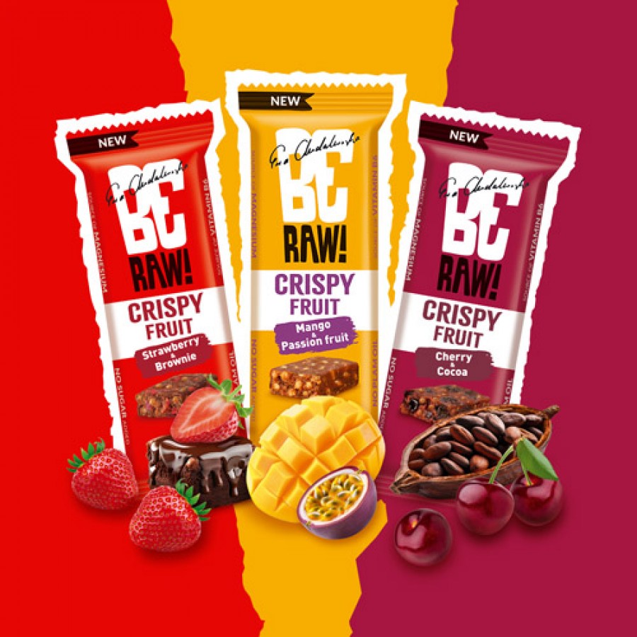 Zdjęcie produktu - 5 BeRAW! Crispy Fruit Truskawka i Brownie Baton owocowy, 40g