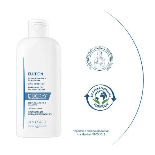 Miniaturka artykułu - #1 DUCRAY ELUTION Delikatny szampon przywracający r&oacute;wnowagę sk&oacute;rze głowy, 400ml