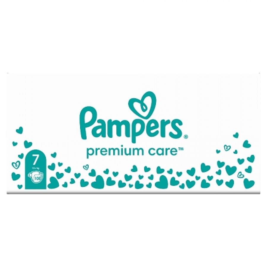 Zdjęcie produktu - 3 Pampers Premium Care 7 Pieluchy dla dzieci, 15+ kg, 108 szt.