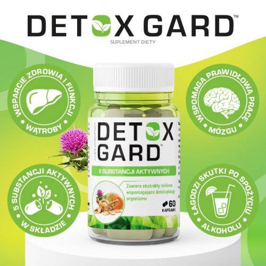 Miniaturka artykułu - #1 DOMOWA APTECZKA Detox Gard, 60 kaps.
