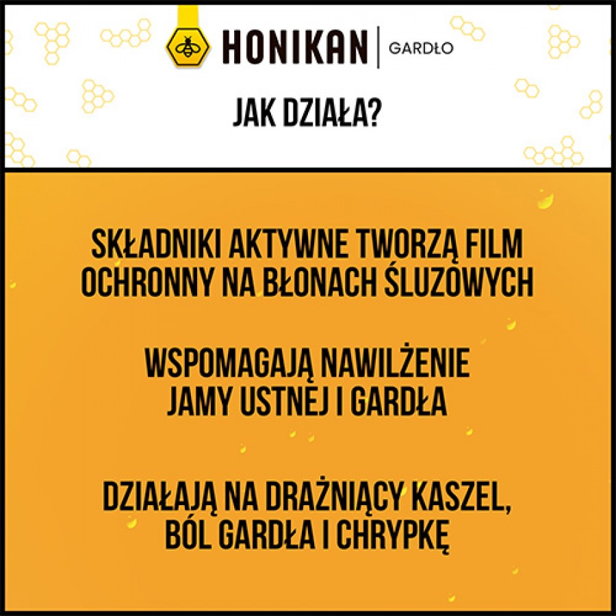 Zdjęcie produktu - 4 Honikan Gardło Pastylki do ssania smak cytrynowy, 16szt.