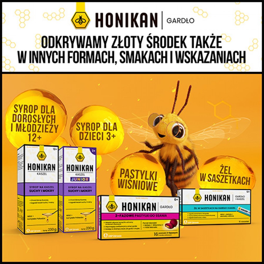 Zdjęcie produktu - 5 Honikan Gardło Pastylki do ssania smak cytrynowy, 16szt.