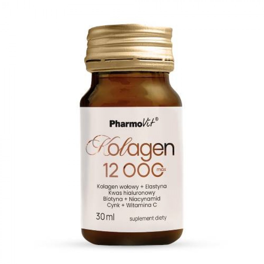 Miniaturka artykułu - #0 PHARMOVIT Kolagen 12 000 max, 30 ml x 30 szt.
