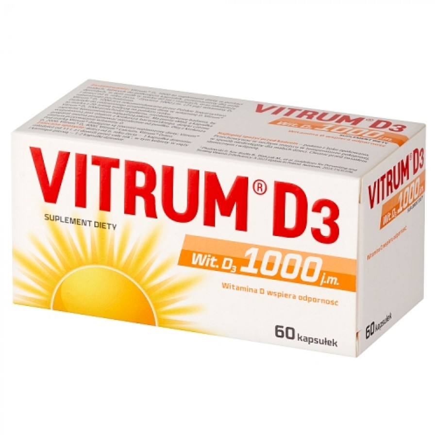 Miniaturka artykułu - #1 Vitrum D3 1000j.m., 60 kapsułek
