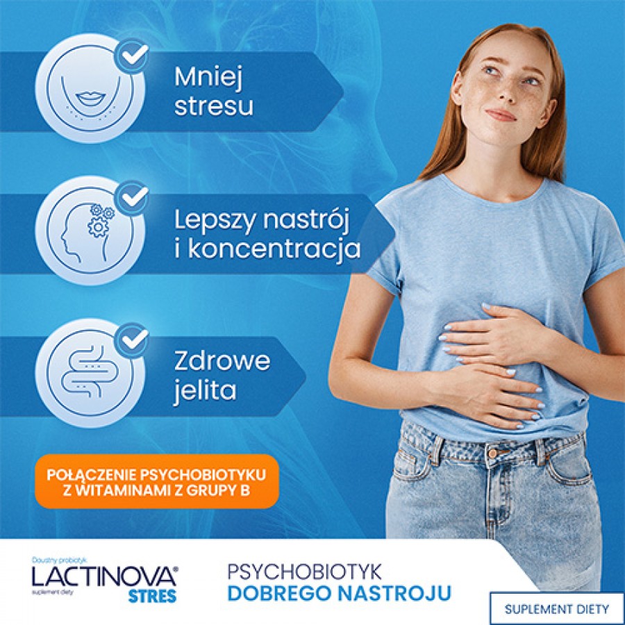 Miniaturka artykułu - #0 Lactinova stres probiotyk, 28 kaps.