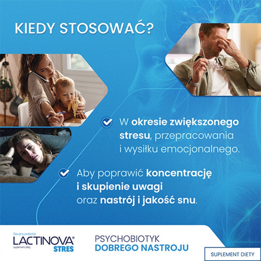 Miniaturka artykułu - #1 Lactinova stres probiotyk, 28 kaps.