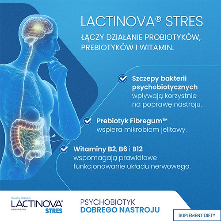 Zdjęcie produktu - 2 Lactinova stres probiotyk, 28 kaps.