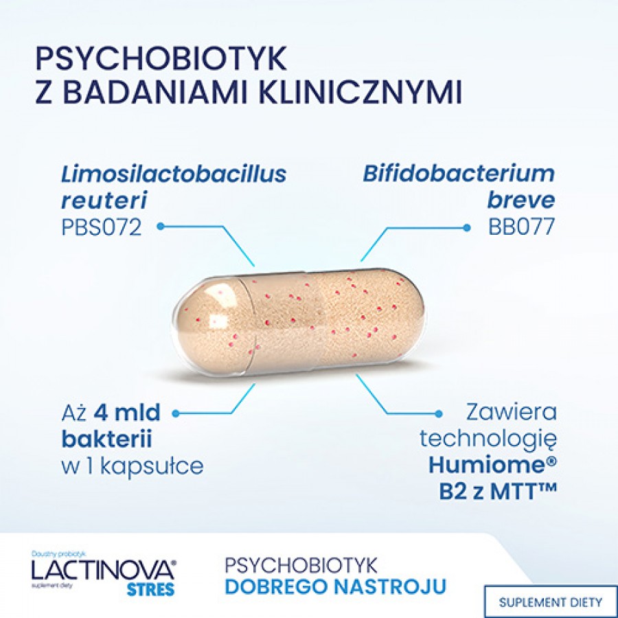 Zdjęcie produktu - 3 Lactinova stres probiotyk, 28 kaps.