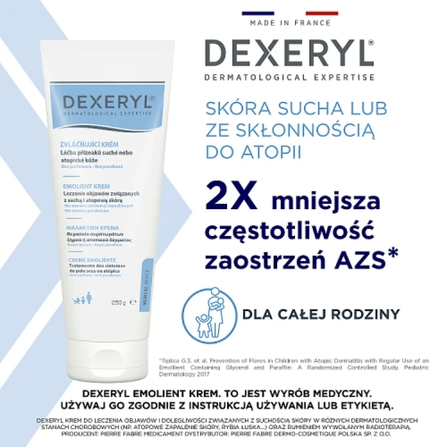 #1 – DEXERYL Emolient Krem do sk&oacute;ry suchej i atopowej, 250g