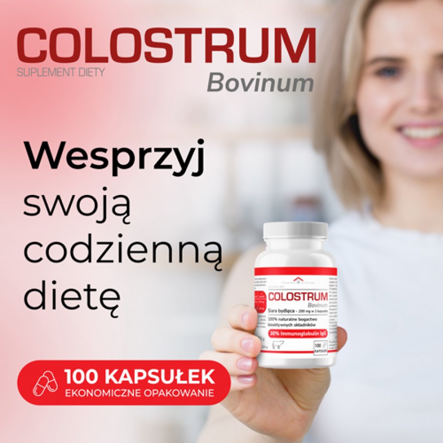 Zdjęcie produktu - 3 DOMOWA APTECZKA Colostrum Bovinum Siara bydlęca, 100 kaps.