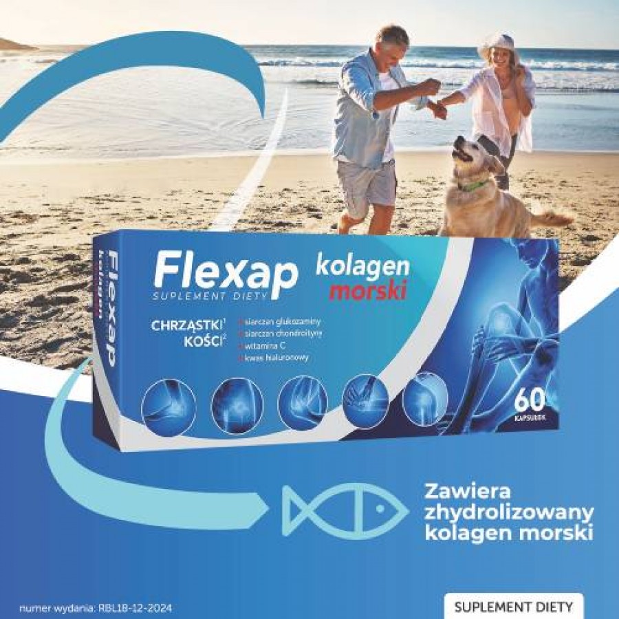 Zdjęcie produktu - 1 Flexap Kolagen morski, 60 kaps.