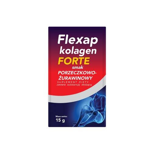 Zdjęcie produktu - 4 Flexap Kolagen forte - smak Porzeczka - Żurawina, 30 sasz.