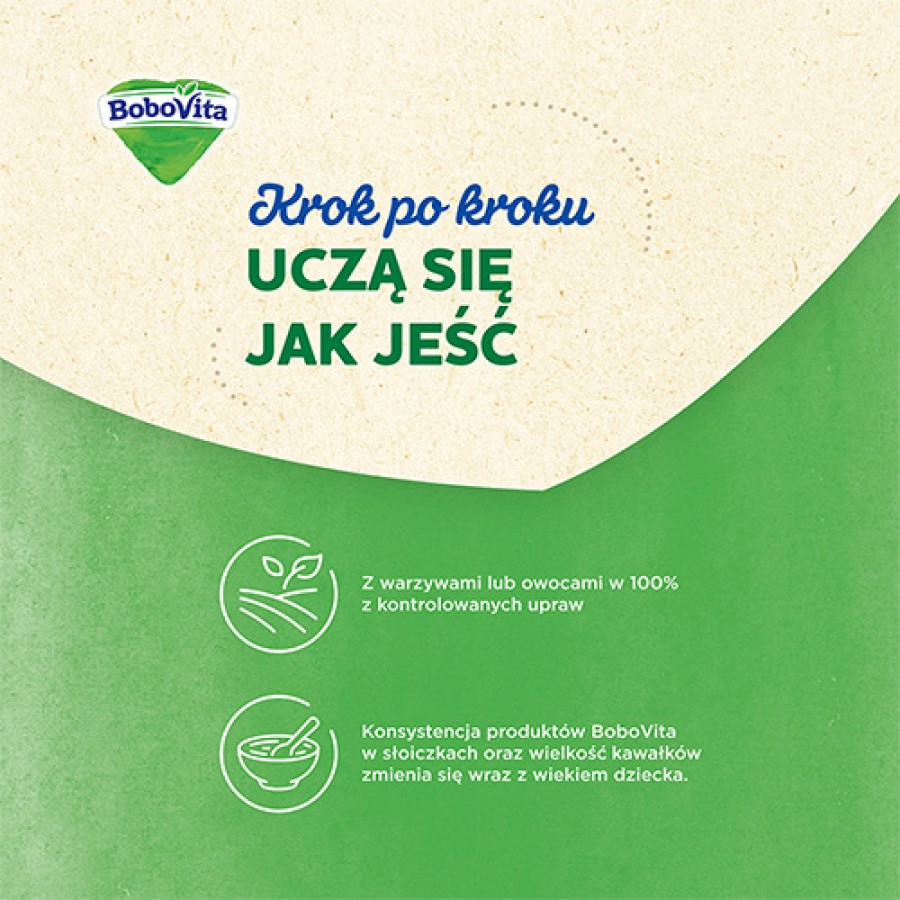 Miniaturka artykułu - #1 BoboVita Białe warzywa z indykiem w sosie 15m+, 250 g