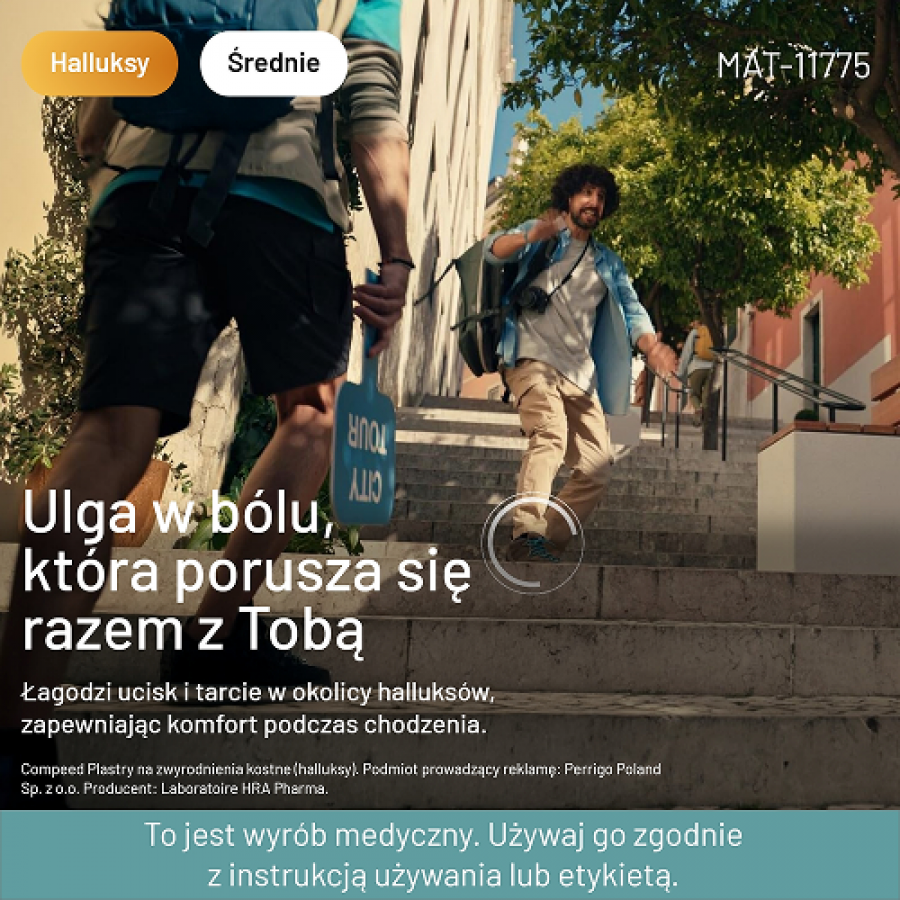 Miniaturka artykułu - #0 Compeed Plastry na zwyrodnienia kostne halluksy średnie, 5 szt.