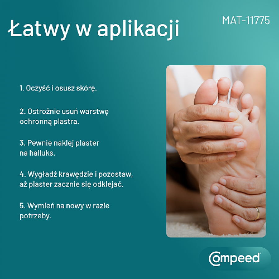 Zdjęcie produktu - 3 Compeed Plastry na zwyrodnienia kostne halluksy średnie, 5 szt.