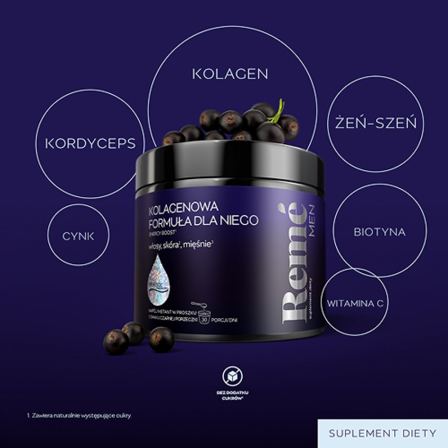 Zdjęcie produktu - 3 REME Men Kolagenowa Formuła Dla Niego Czarna porzeczka, 150 g