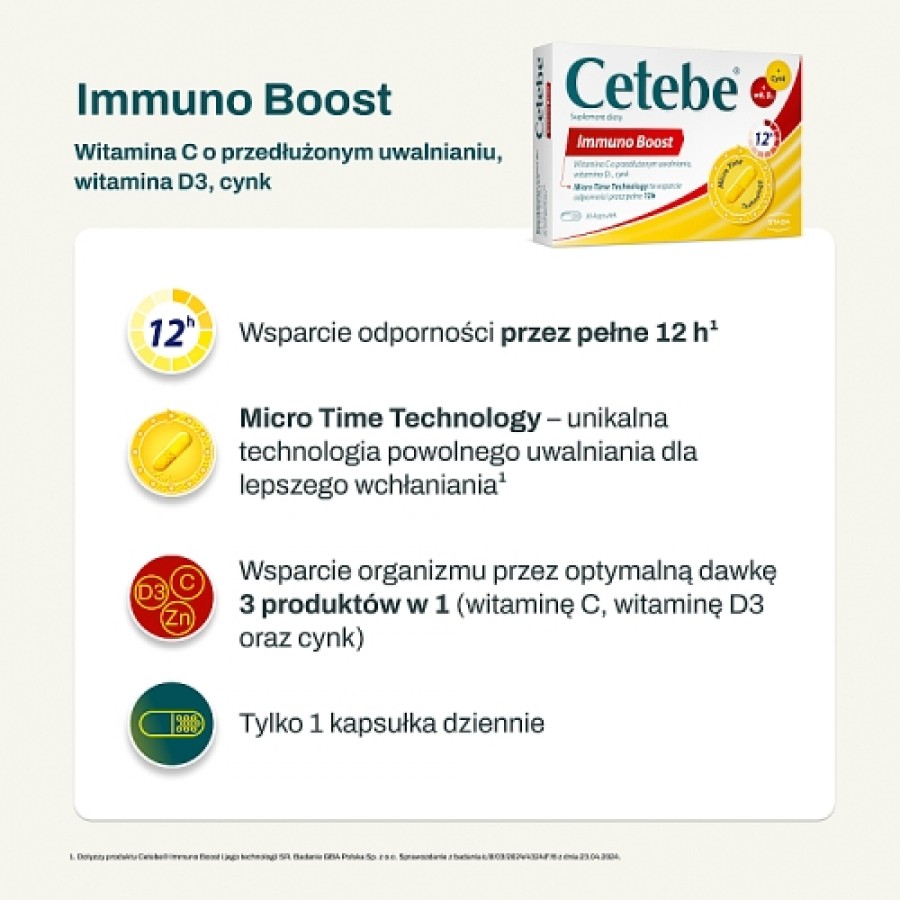 Zdjęcie produktu - 2 Cetebe Immuno Boost, 30 kaps.