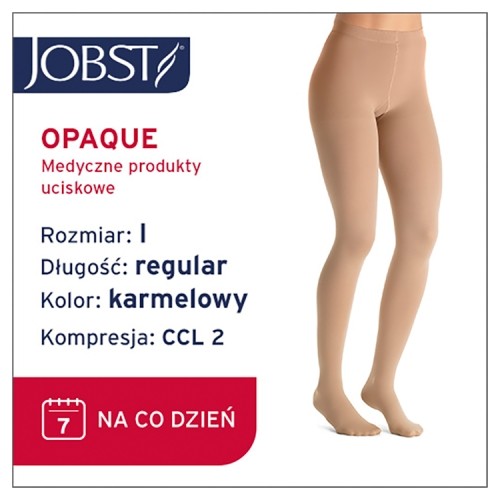 Miniaturka artykułu - #0 JOBST OPAQUE rajstopy uciskowe CCL2 karmelowy, rozmiar 1 ZP